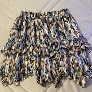 Skies Are Blue Black and White Bubble Mini Skirt